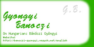 gyongyi banoczi business card