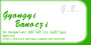 gyongyi banoczi business card